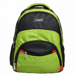Aqsa ASB48 Designer School Bag (Black Parrot Green)